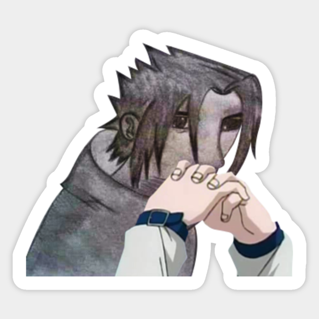 Bad Thinking Sasuke Drawing Meme Sticker TeePublic